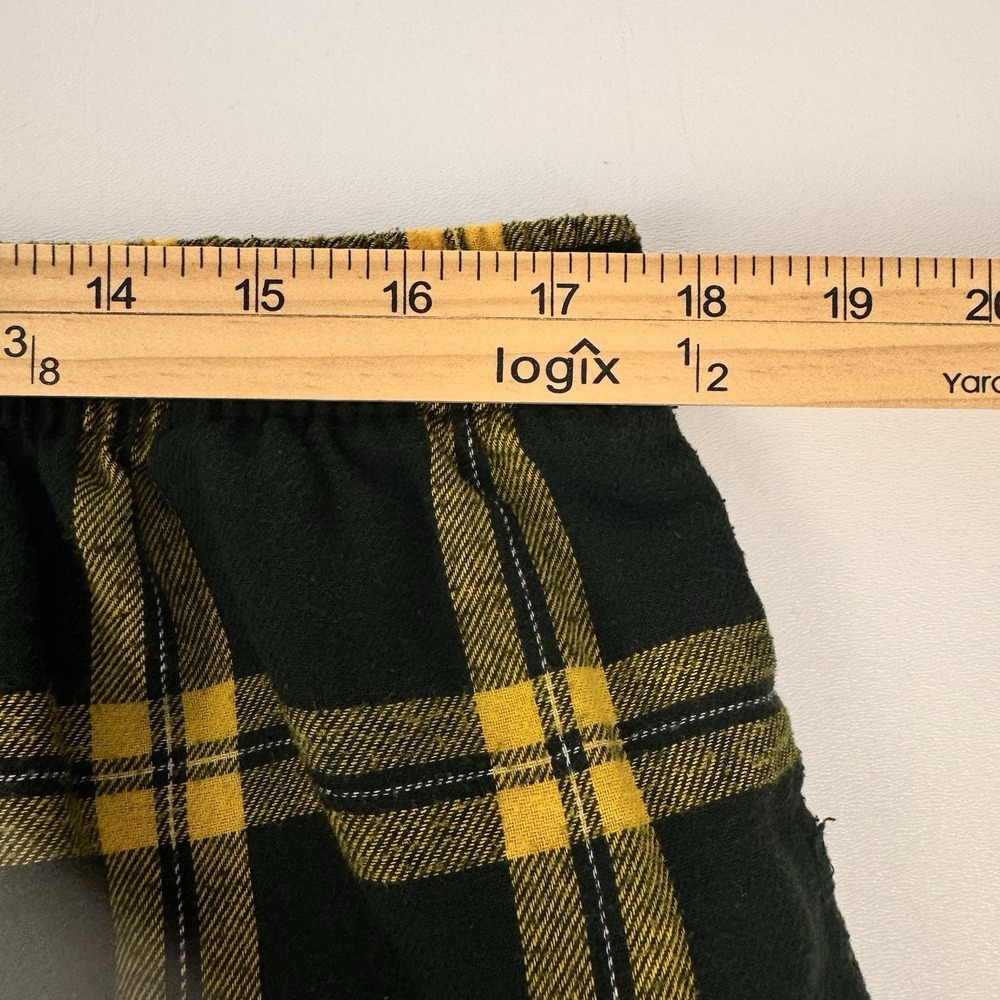 NFL Green Bay Packers Pajama Pants Men XL Green Gold Plaid Fleece Lounge Pants - Picture 6 of 10